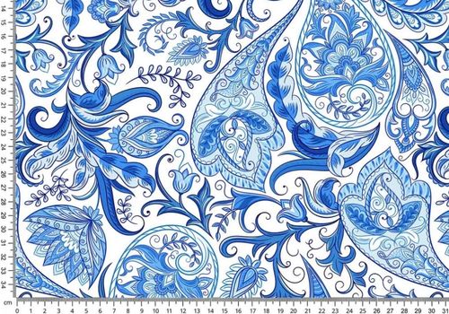 Welur Paisley 02 Soft Velvet